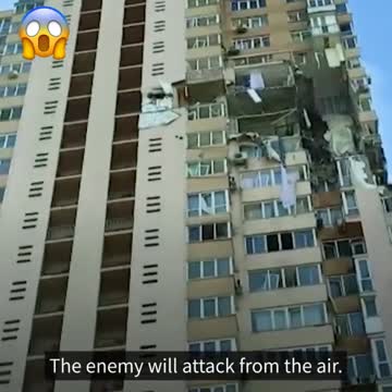 Russia Ukraine Invasion - Russian MIssile hit appartment high rise in Kyiv