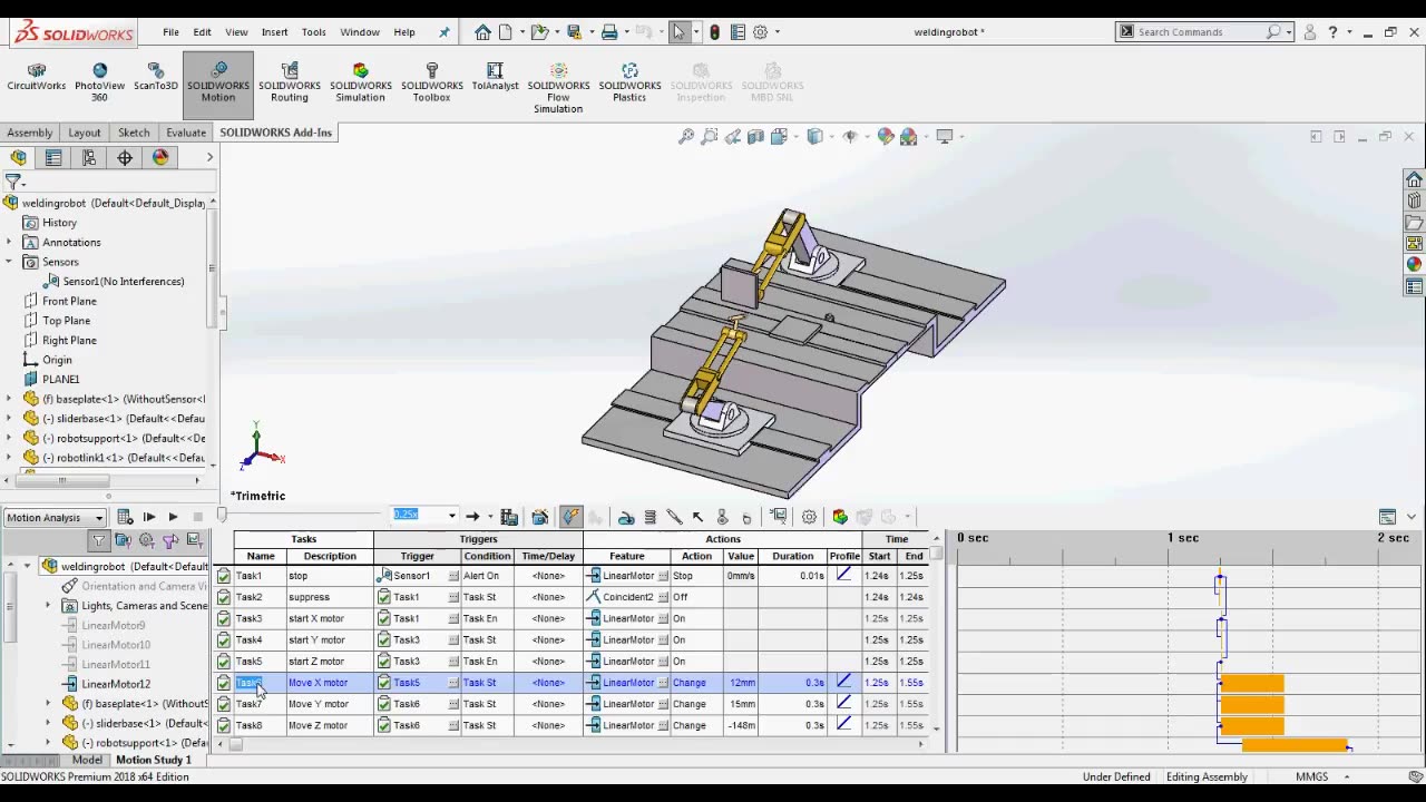SOLIDWORKS Simulation - Welding Robot