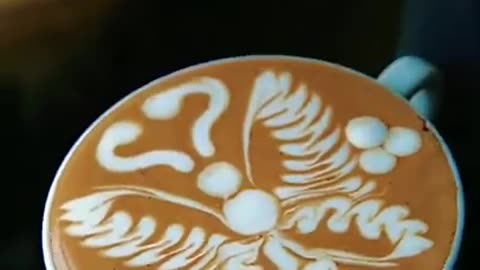 Butterfly latte art