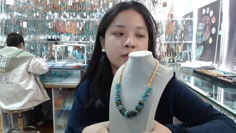 20231123-05 Natural turquoise orange spiny oyster Prehnite Amazonite Charoite jasper necklace