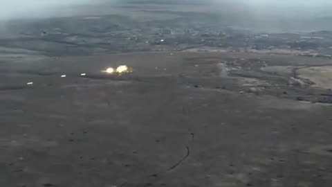 Ukrainian Bardley Fires on Targets Down Range