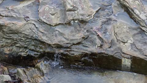 Close up waterfall action