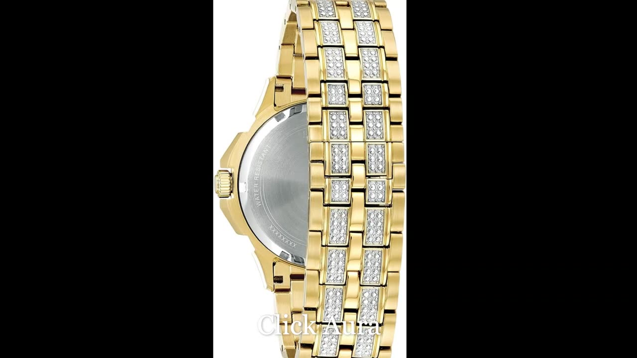 Bulova Men's Crystal Octava Chronograph Quartz Watch, Pave Crystal Dial