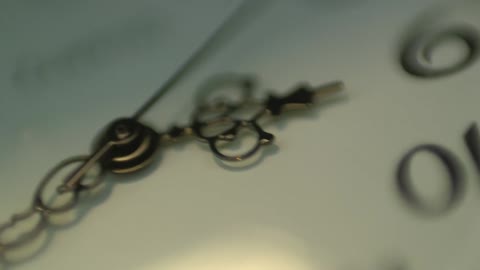 Close-Up Video Of Clock Hands