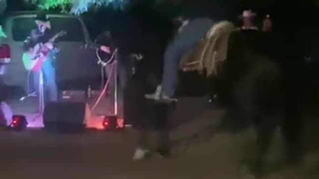 Divertido.. Al caballo no le gustaba la musica
