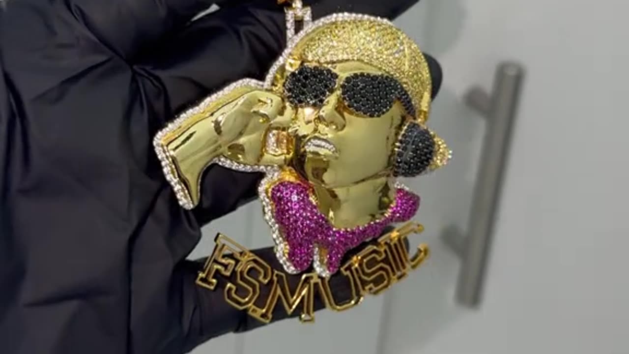 Real Gold & Diamond Custom Mini-Me Pendant