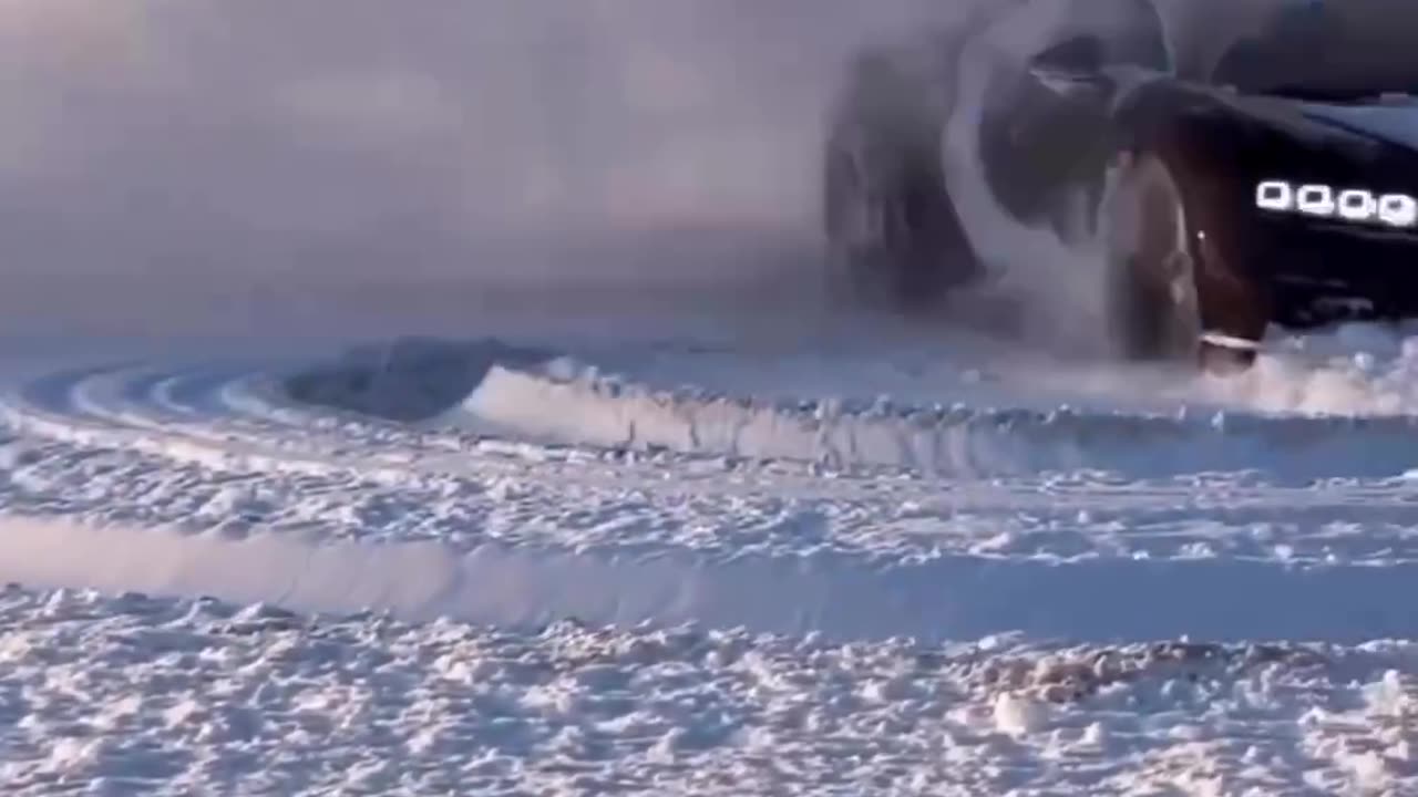 Lamborghini snow car stunt status