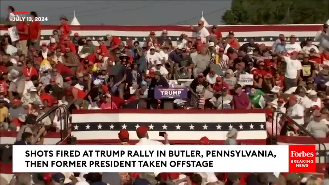 BREAKING NEWS: Shots Fired At Trump Rally Former President pump fist as he_s rushed Off Stage