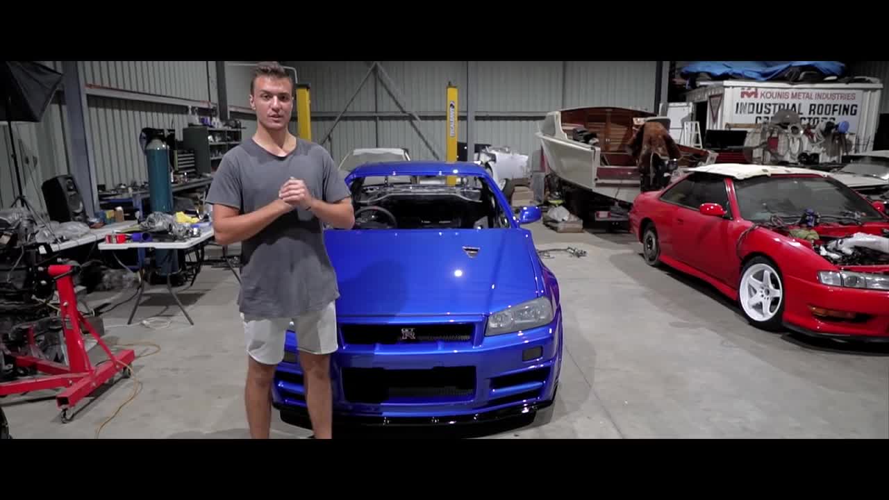 BUILDING A R34 SKYLINE body in MINUTES | Poor Man's GTR | Nissan Skyline