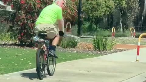 Bird Chases Off Cyclist