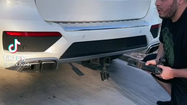Just a guy who stucked piece of iron into car...