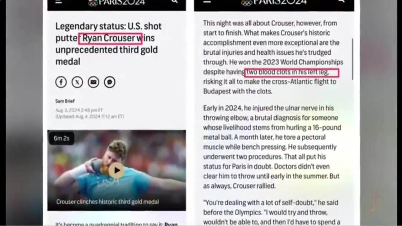 2024 Olympian Athletes Collapse and more