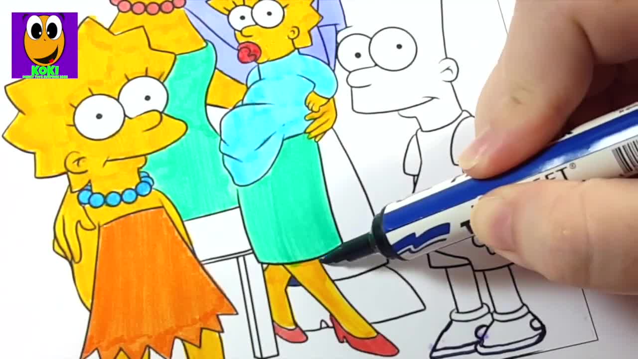 LEARNING COLOUR/ COLOURING/ KIDS FUN/ THE SIMPSONS