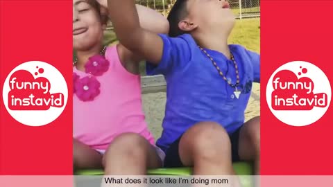 The video is funny try not to laugh ! Kids Fun