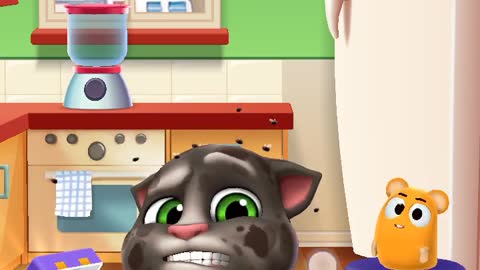 Eating a talking Tom 😘🥰👌🥰😘👌#challenge #shorts #puzzle #animal #savethefish #cute