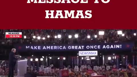 President Elect Donald Trump's Powerful Message To Hamas - November 2024