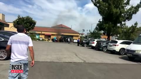 stranger saved an unconscious man from a burning car