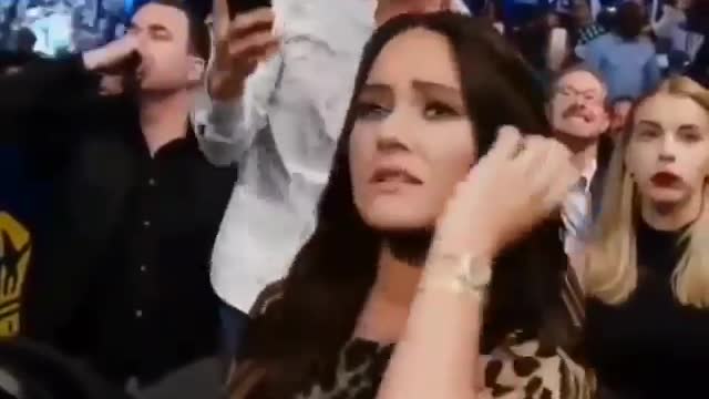The reaction of Conor McGregor wife de Devlin's when Khabib fought