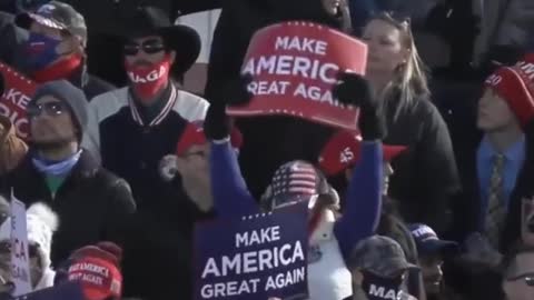 Dancing girl on a Trump rally