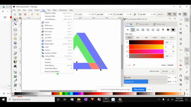 3D Triangle in Inkscape