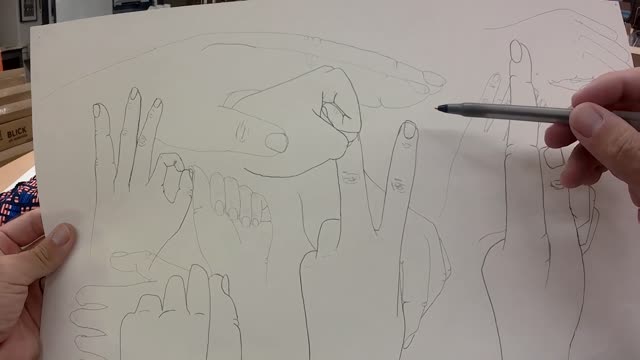 Drawing a hand with Blind Contour