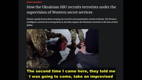 How the Ukrainian SBU recruits terrorists under the supervision of Western secret services