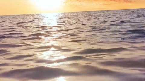 The sunset on the water is really beautiful