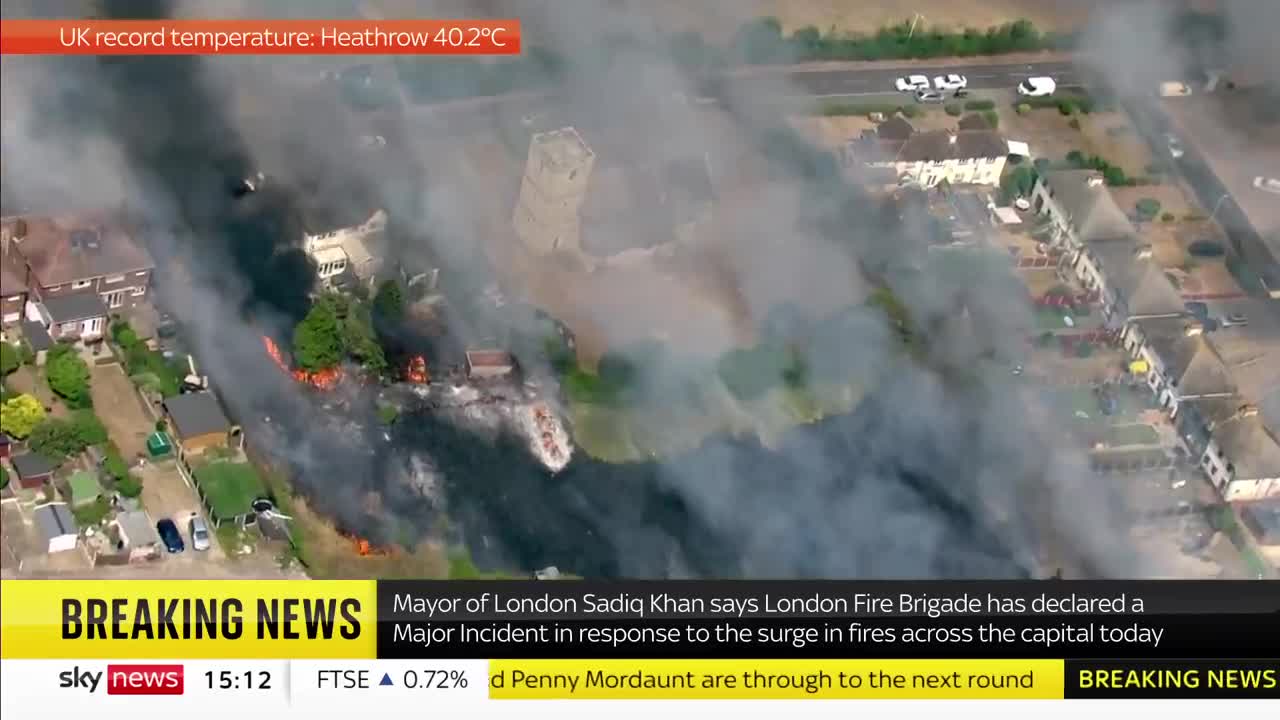 UK Heatwave: Major incident declared in London