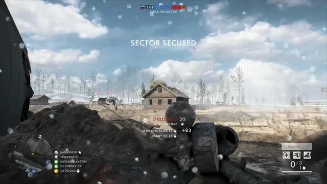 Battlefield 1: Blowing up a hunkered down enemy