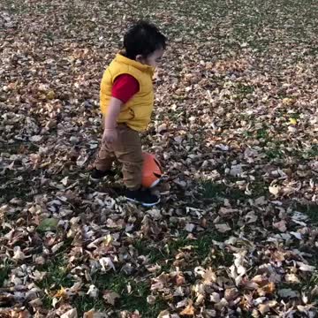 Baby loves playing Football