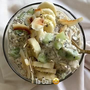 Kiwi Coconut Overnight Oats 🥝🥥#weightlose #diet