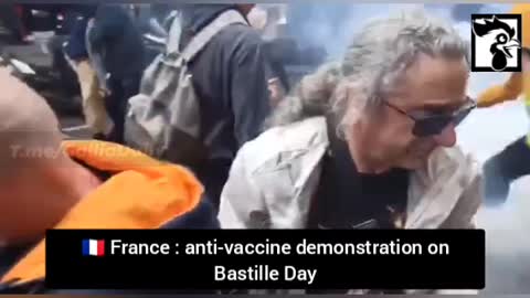 Police Use Tear Gas Against French Protesters (protesting vaccine mandates, passports)