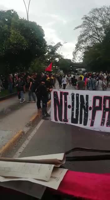 Video: Estudiantes de la UIS bloquean la Puerta del Sol en Bucaramanga