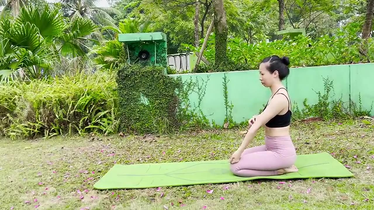 Beautiful step of yoga