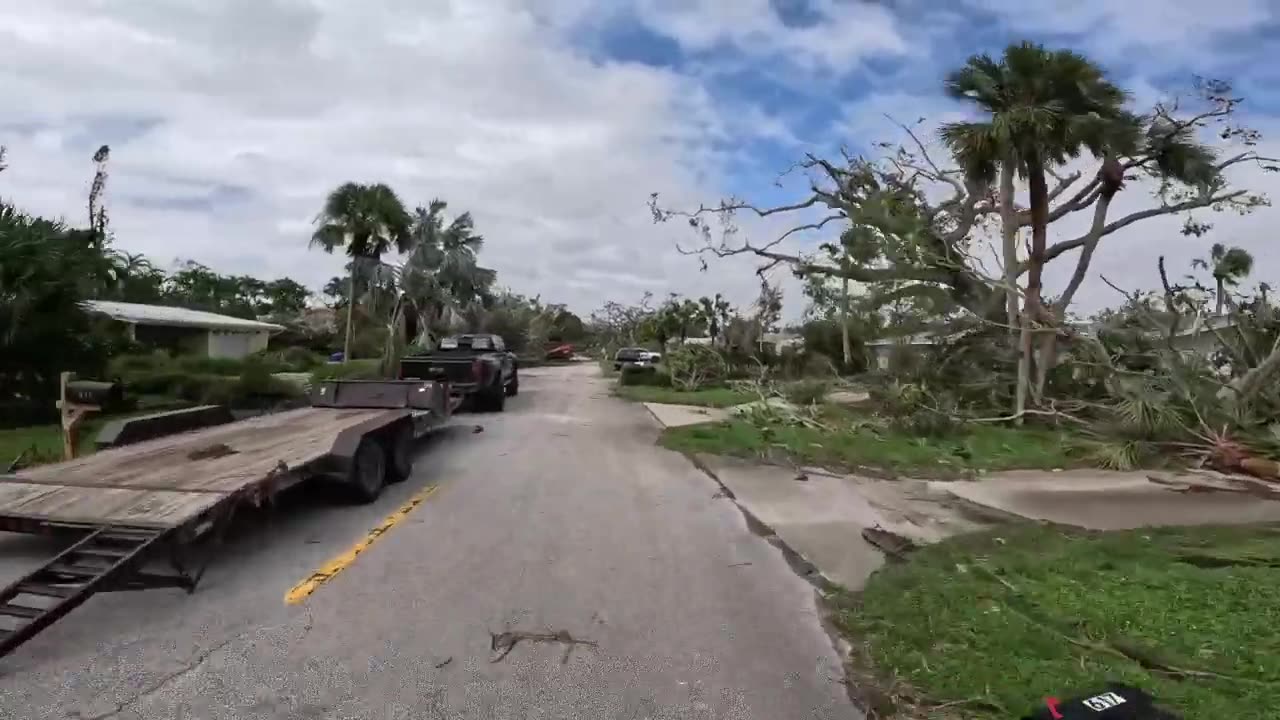 Tornado Devastation on Vero Beach Barrier Island - Hurricane Milton