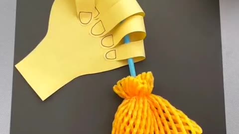 broom DIY Paper Cut Origami: