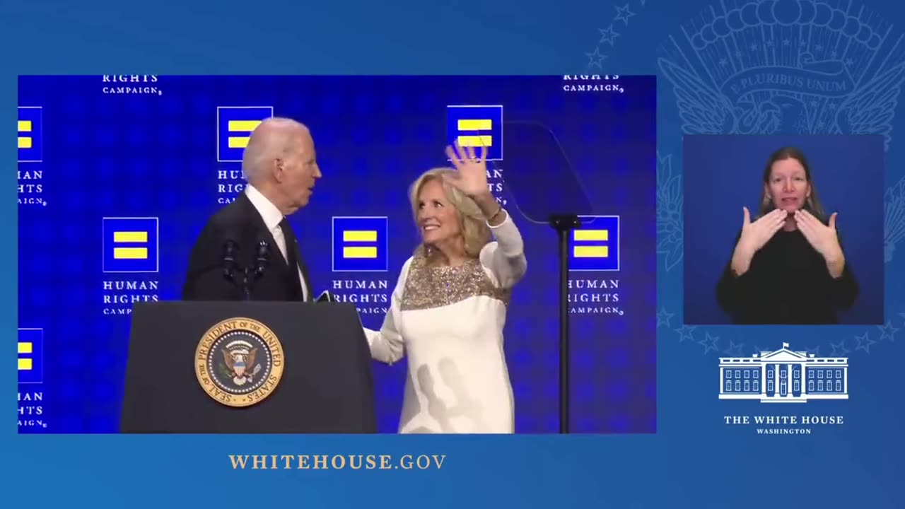 Joe Biden isn’t getting any better...Just look at how Jill has to tell him what to do.