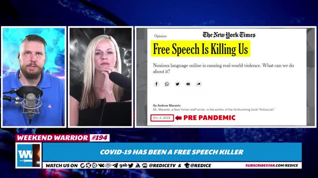 Covid, Killer of Free Speech