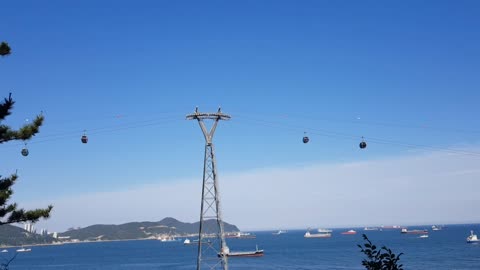 Blue sky and sea..cable car#1