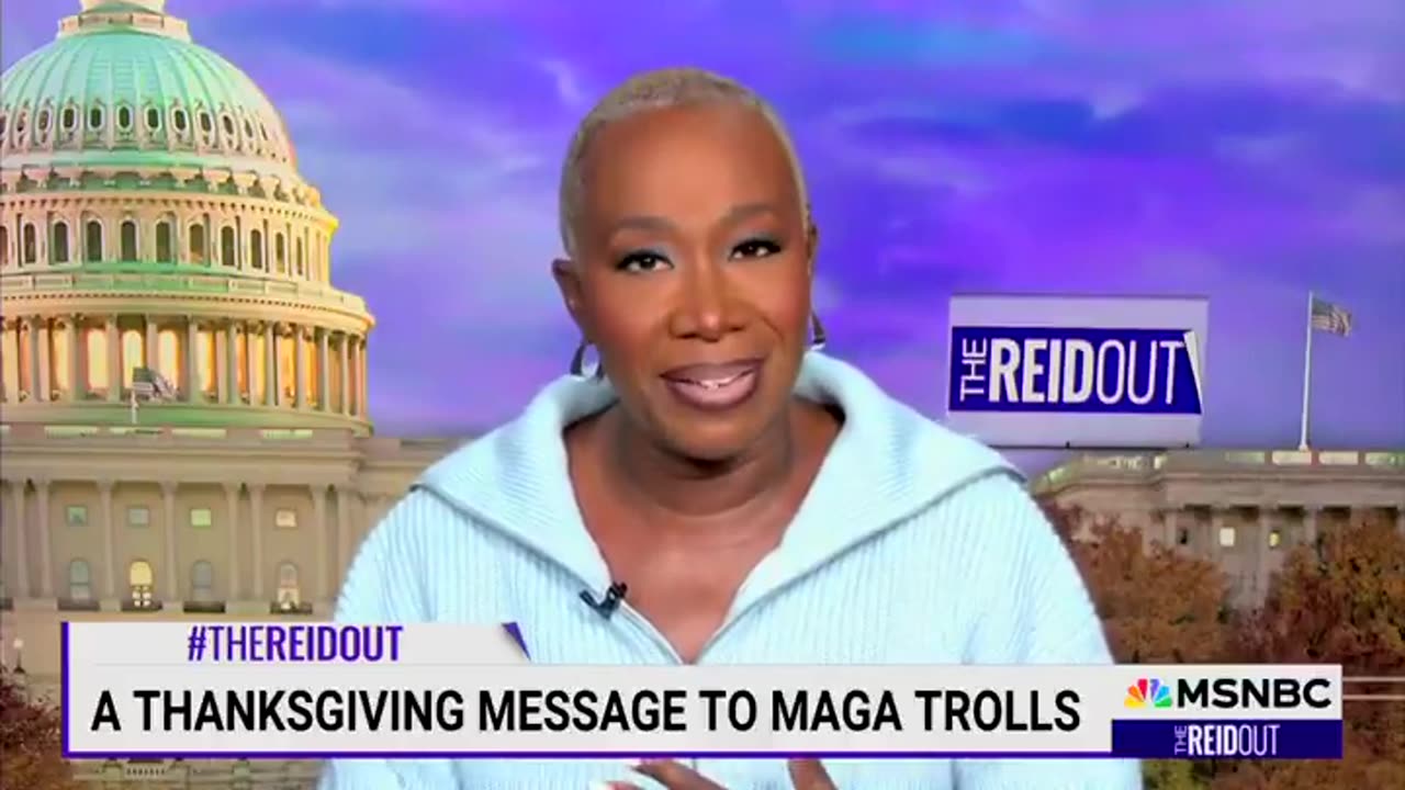 Joy Reid Continues to Push Banning Trump Voting Relatives From Thanksgiving Dinner