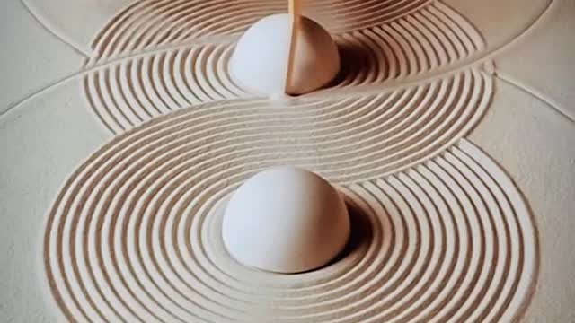 Sand Art Aesthetics - Japanese Buddhist meditation