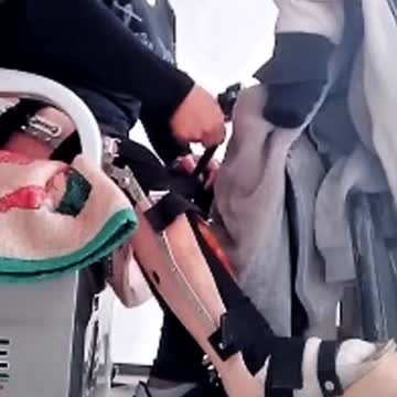 polio women leg brace