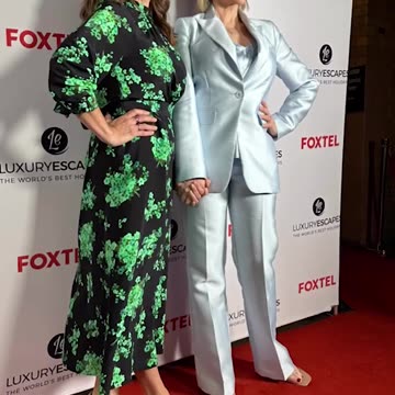 Rebecca Gibney wows the crowd at the Foxtel event during The Logies