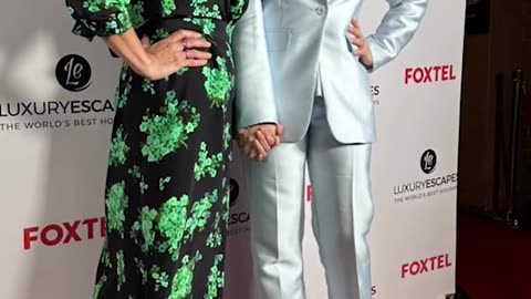 Rebecca Gibney wows the crowd at the Foxtel event during The Logies