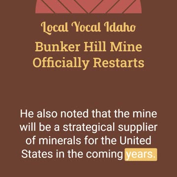 Bunker Hill Mine Officially Restarts