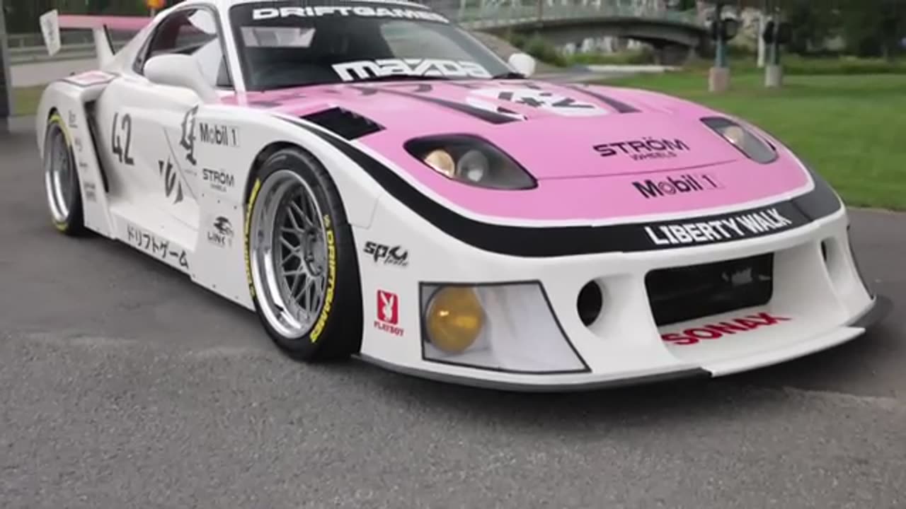 Showing our 7-day RX7 build to the owner of Liberty Walk Japan!