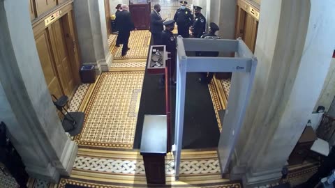 Newly released Capitol CCTV shows Kamala exciting Capitol @ 11:21 am on J6~The government filed indictments in J6 cases falsely claiming she was still in the Capitol building