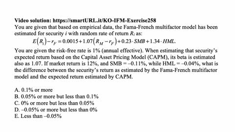 Exam IFM exercise for July 9, 2021