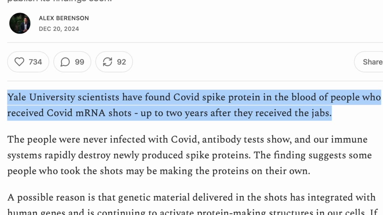 Spike Protein 2 Years After The Jab, That's Not What The "Experts' Told Us (See Description Box)