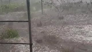 Huge Hail Falls From Storm Over Krasnodar